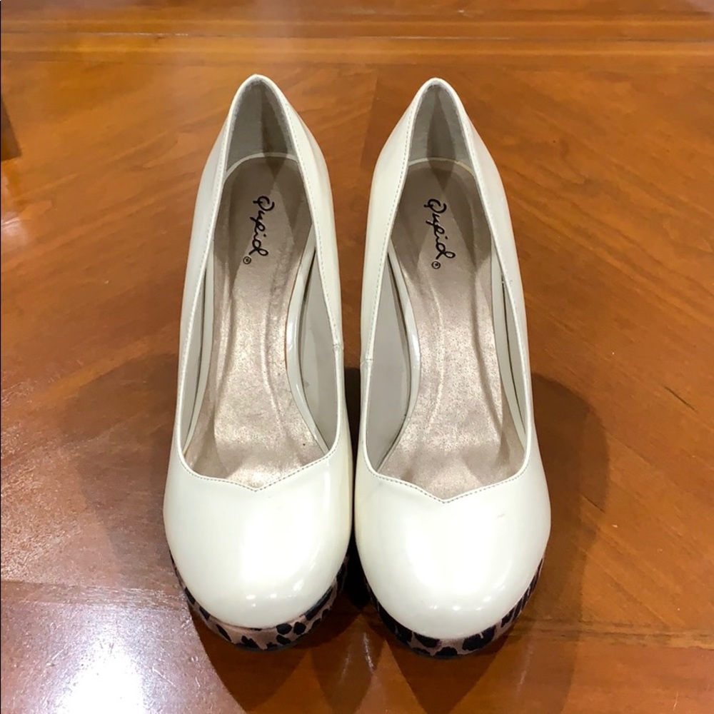 Qupid light beige wedge heel
